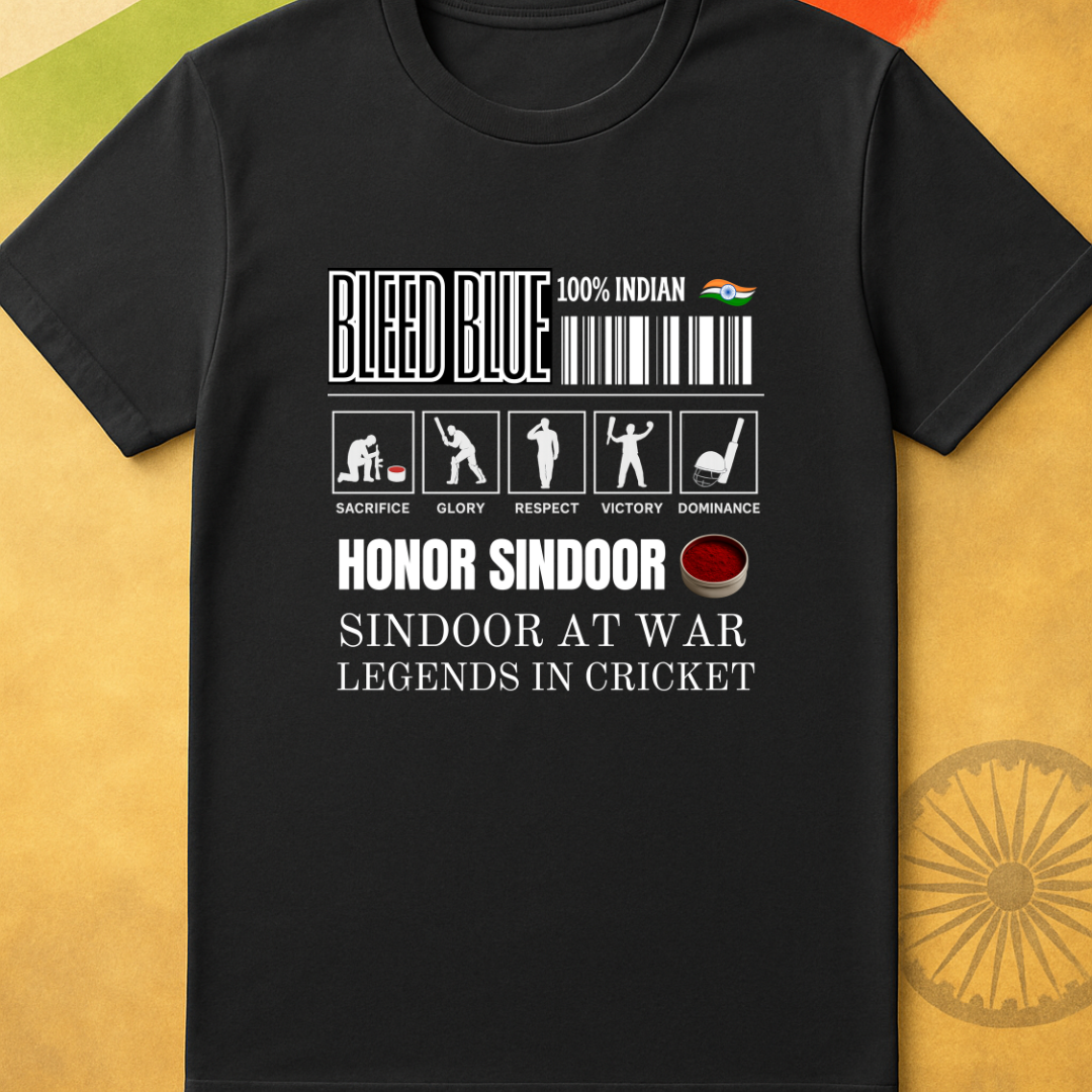 Indian Cricket And Operation Sindoor Unisex Classic Crew T-Shirt