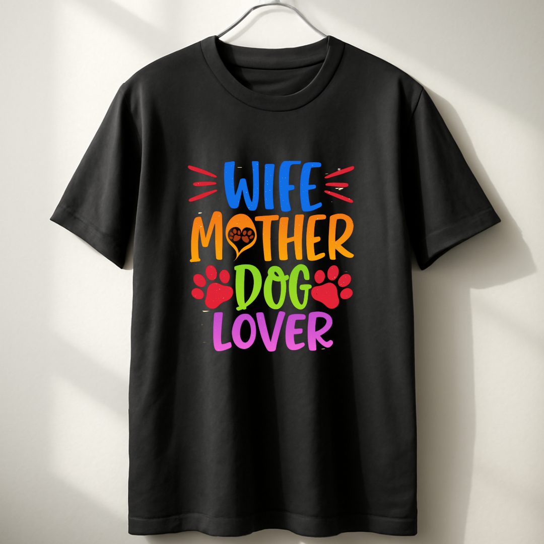 Wife Mother Dog Lover Classic Crew T-Shirt