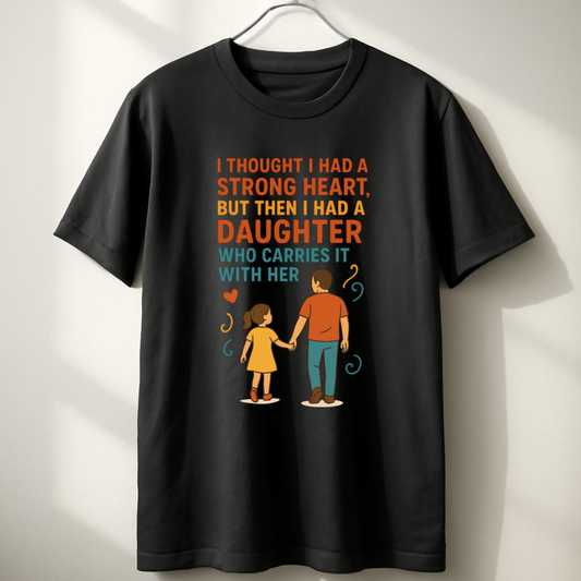 I thought I had a strong heart, but then I had a daughter who carries it with her Unisex Classic Crew T-Shirt
