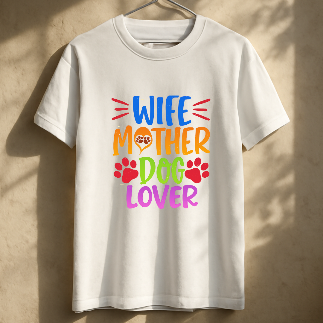 Wife Mother Dog Lover Classic Crew T-Shirt