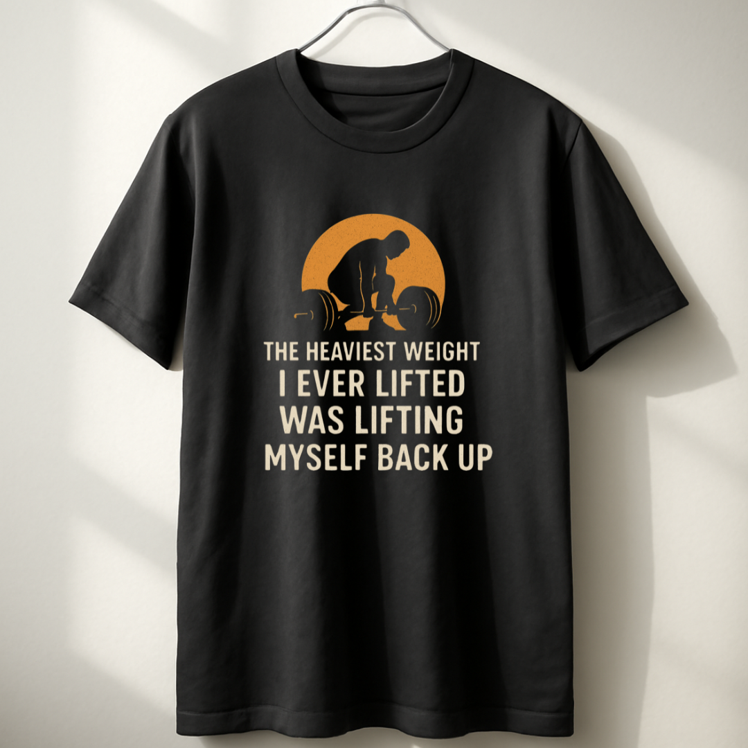 The heaviest weight I ever lifted was lifting myself back up Unisex Classic Crew T-Shirt