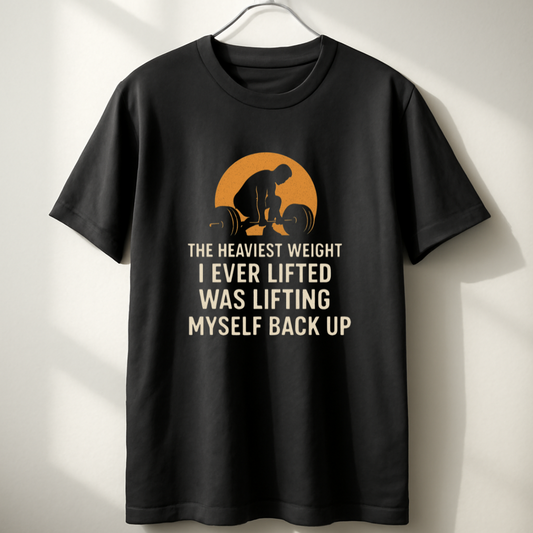 The heaviest weight I ever lifted was lifting myself back up Unisex Classic Crew T-Shirt