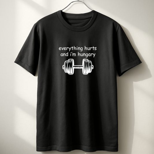 Everything hurts and i'm Hungary Unisex Classic Crew T-Shirt
