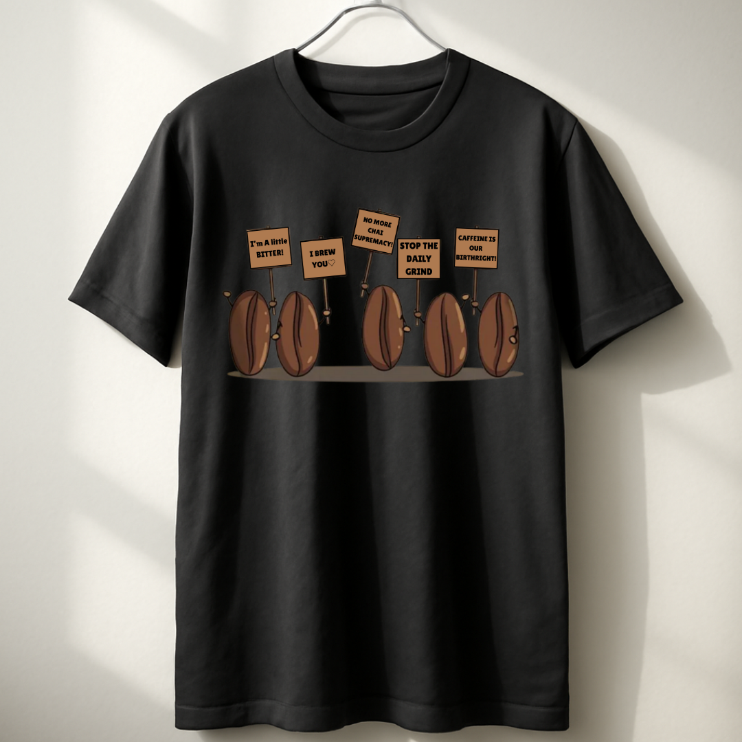 Coffee Beans Protest Unisex Classic Crew T-Shirt