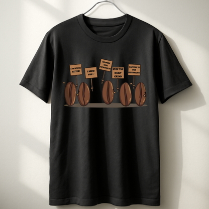 Coffee Beans Protest Unisex Classic Crew T-Shirt