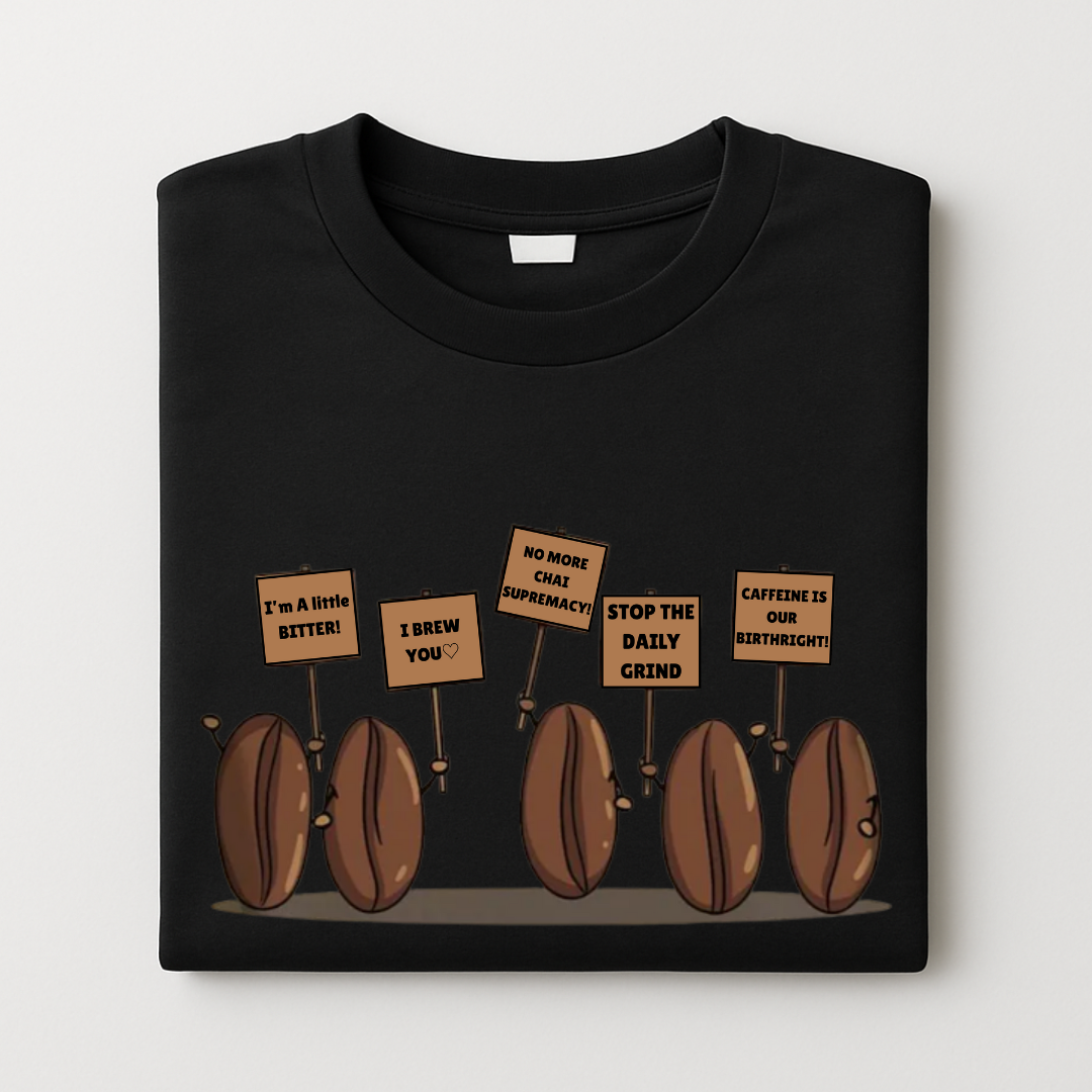 Coffee Beans Protest Unisex Classic Crew T-Shirt