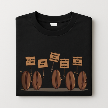 Coffee Beans Protest Unisex Classic Crew T-Shirt