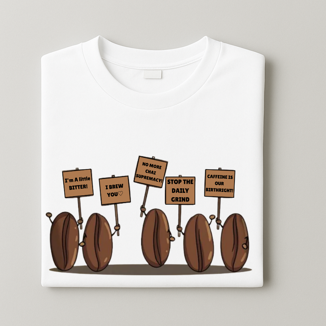 Coffee Beans Protest Unisex Classic Crew T-Shirt