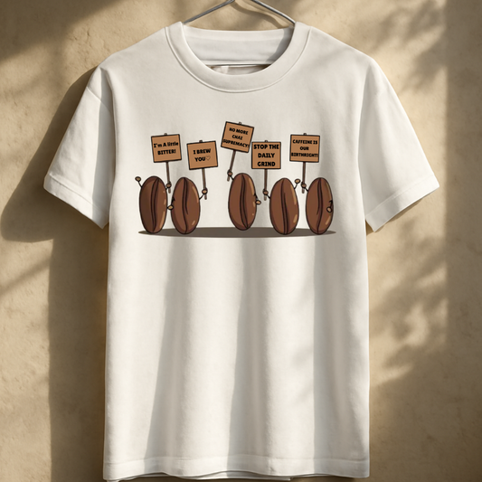 Coffee Beans Protest Unisex Classic Crew T-Shirt