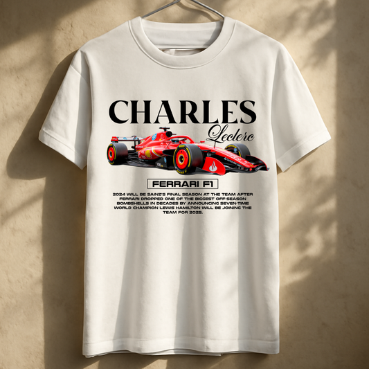 Charles Leclerc 2025 F1 Fan Unisex Classic Crew T-Shirt