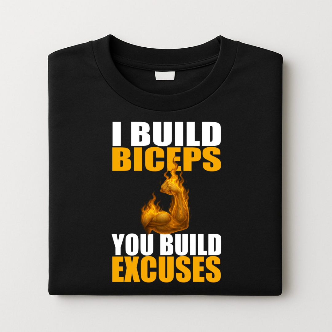 I Build Biceps You Build Excuses Unisex Classic Crew T-Shirt