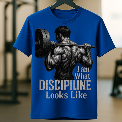 I am what Discipline looks like Classic Crew T-Shirt Royal Blue