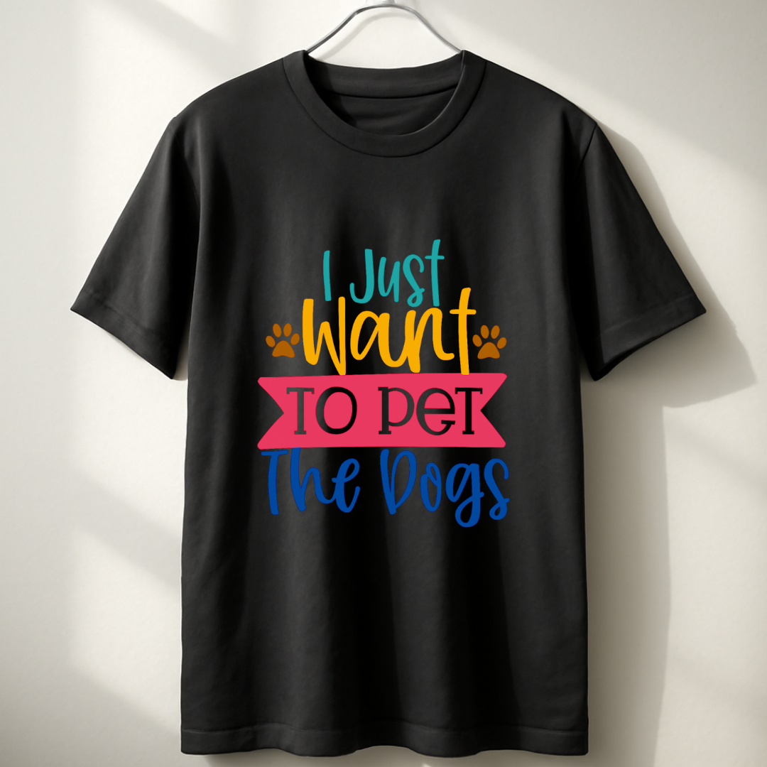 I Just Want To Pet the Dogs Unisex Classic Crew T-Shirt