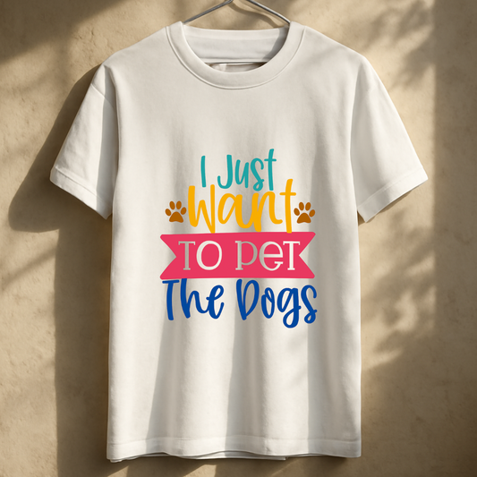 I Just Want To Pet the Dogs Unisex Classic Crew T-Shirt