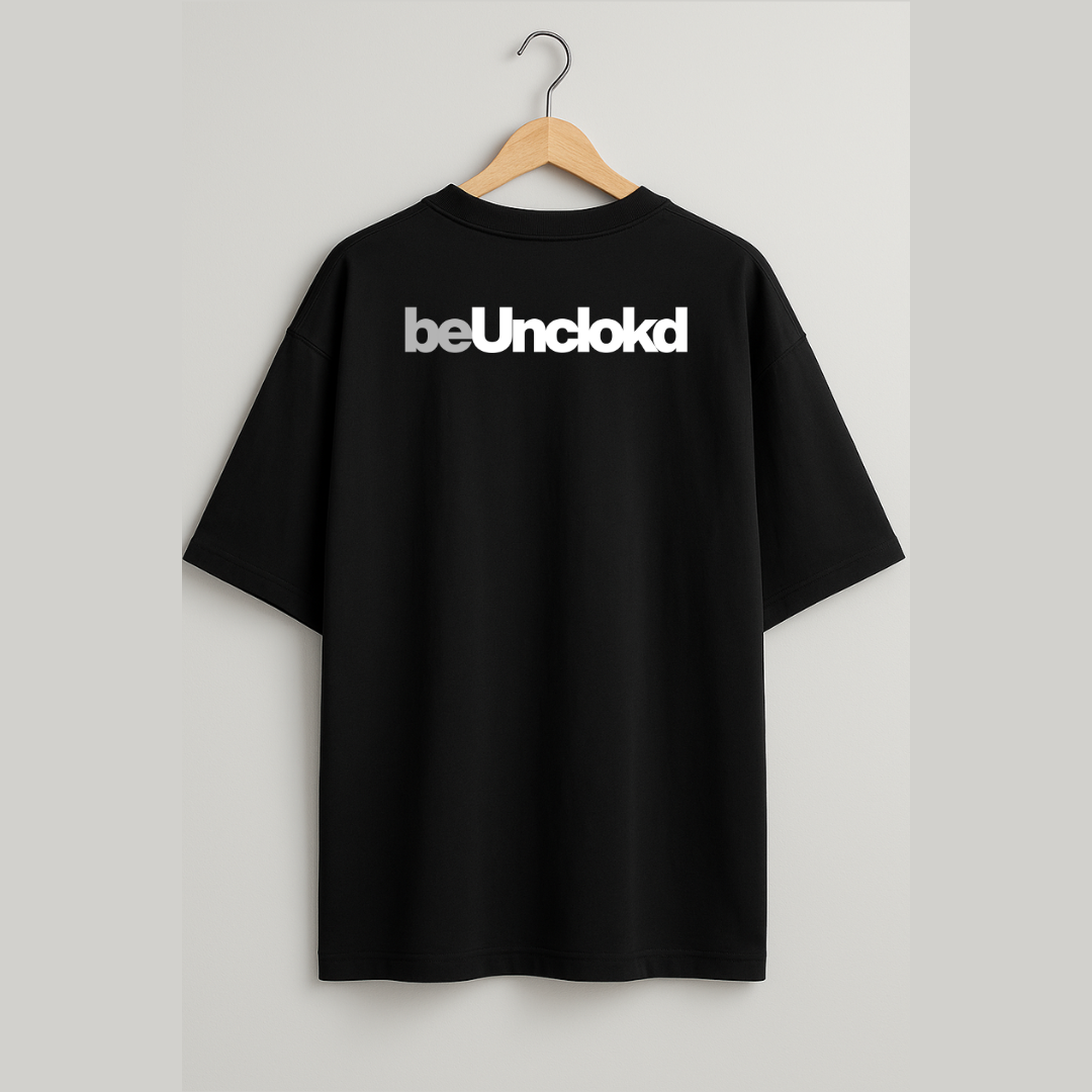 Be Unclokd StreetWear Black Unisex Terry Oversized Tee