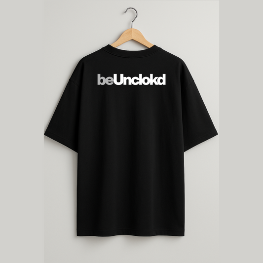 Be Unclokd StreetWear Black Unisex Terry Oversized Tee